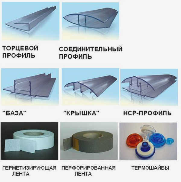 Комплектующие для теплиц из поликарбоната