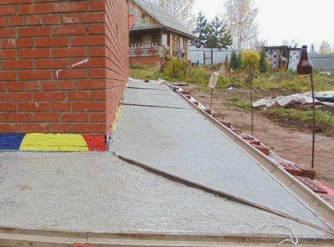Заливка просадки