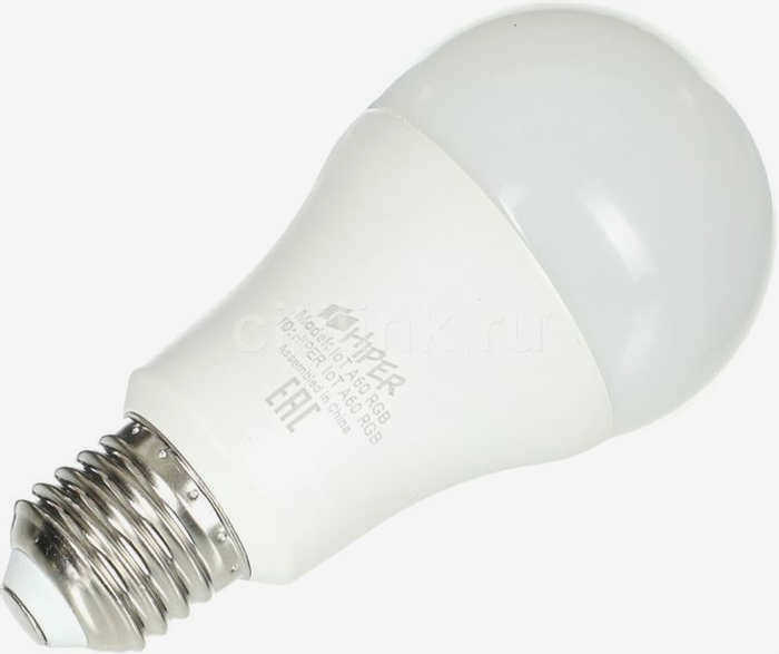 HIPER Iot A60 RGB Smart Bulb E27 10W 1020lm Wi-Fi (1шт)