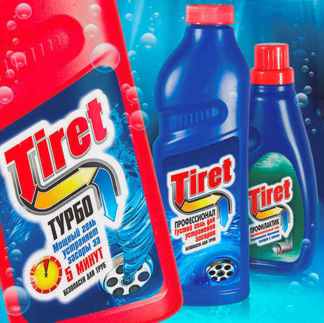 Типы очистителя Tiret
