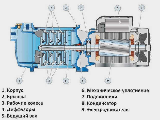 Конструкция центробежного насоса