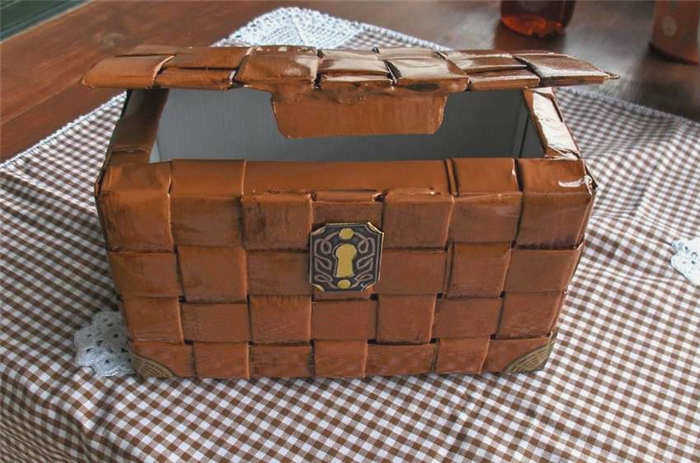Ящик из картонной коробки своими руками