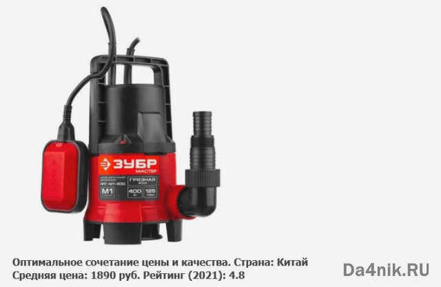 Насос ЗУБР НГП-М1-400