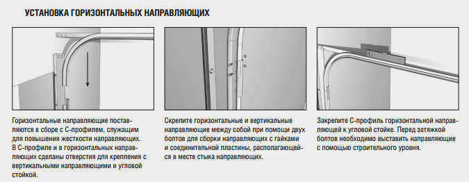 Установка вертикальных направляющих