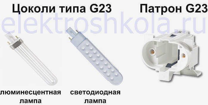 Основание и цоколь g23