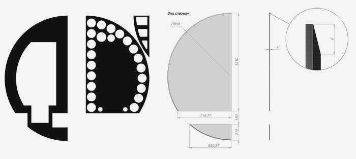 Изготовление полукруглого зеркала с полкой. Часть 1 DIY, Ремонт, Зеркало, Освещение, Мебель, Освещение, Лонгпост, Ремесло с процессом
