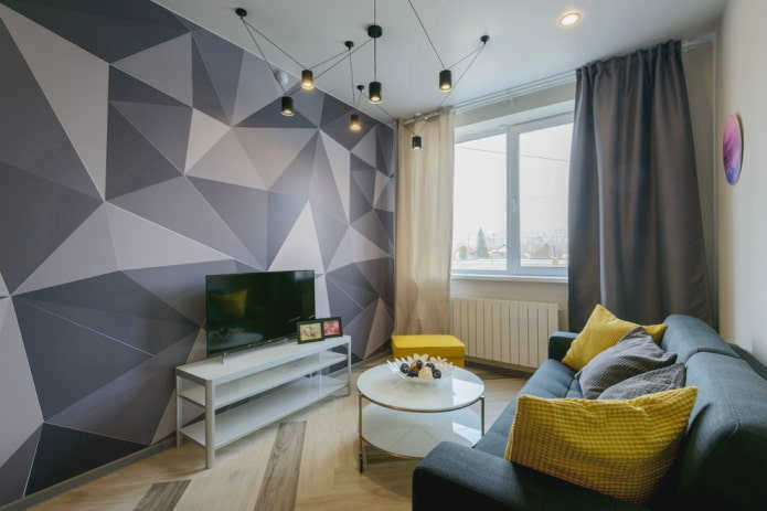 Прямоугольная гостиная 16 м²