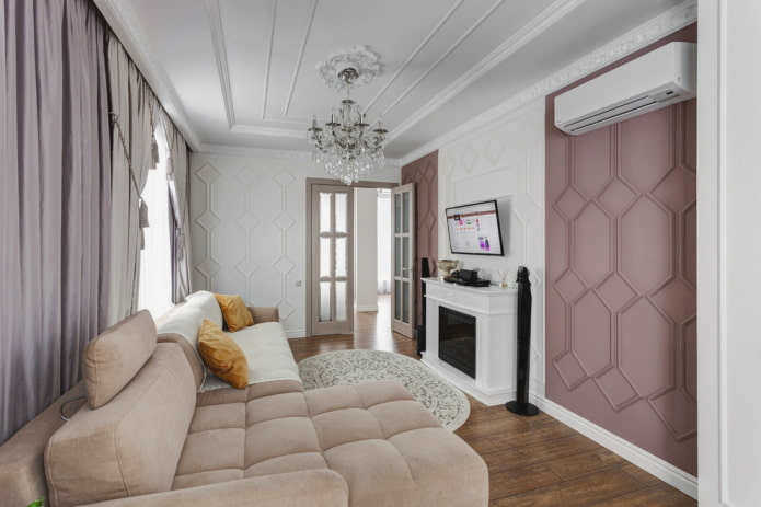 Прямоугольная гостиная 16 м²