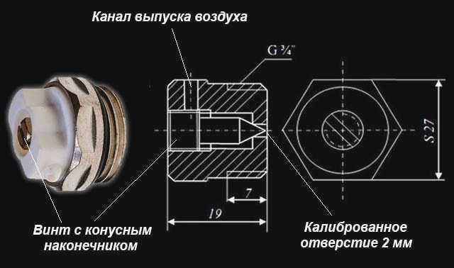 Как установлен клапан Маевского