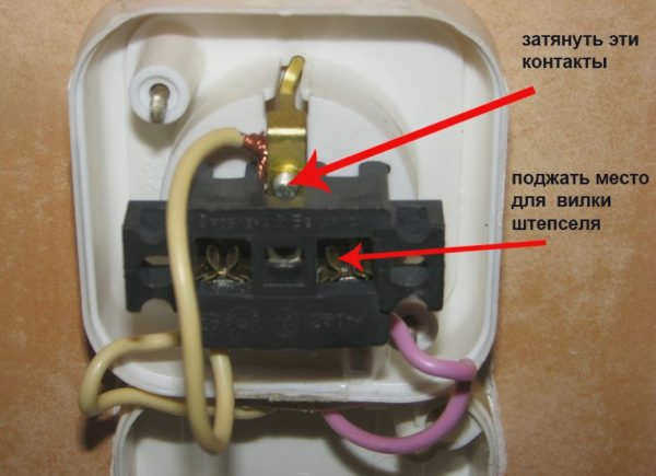 Устранение неисправностей электрической розетки