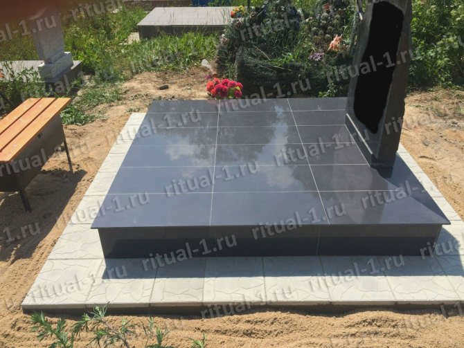 Укладка плитки на мемориале и в подвале