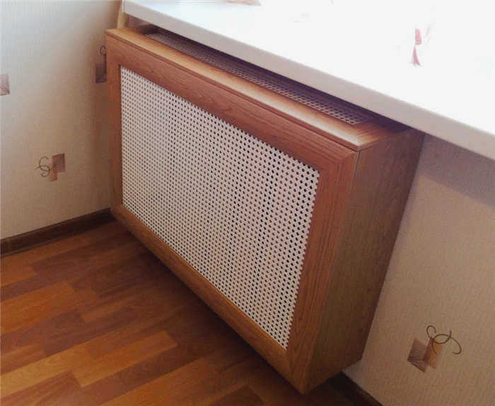 Плетеный экран для радиатора из ротанга