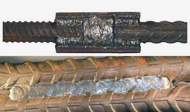 Соединение стержней сваркой