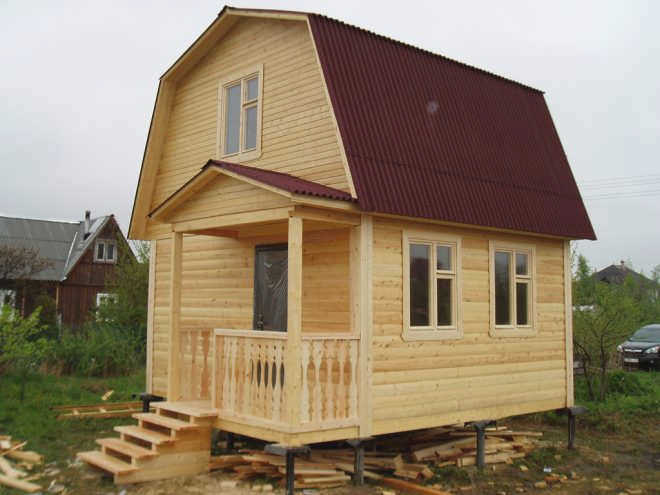 Каркасный домик из бревна своими руками - дешево и быстро