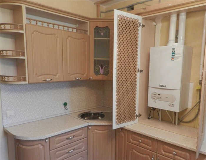 Кухня с газовым котлом дизайн фото