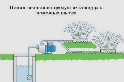 Полив с помощью насоса