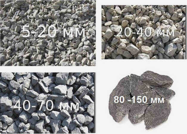 Фракция щебня