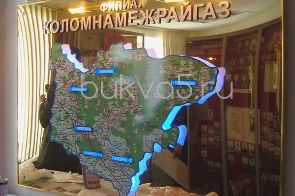 Объемная настенная карта