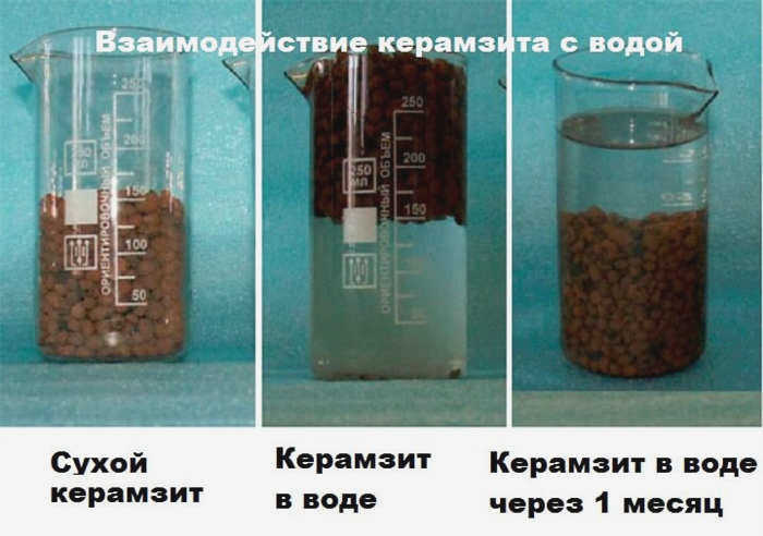 керамзит в воде