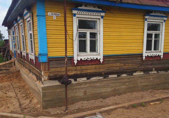 Замененный фундамент