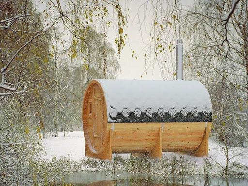 Сауна из кедровой бочки