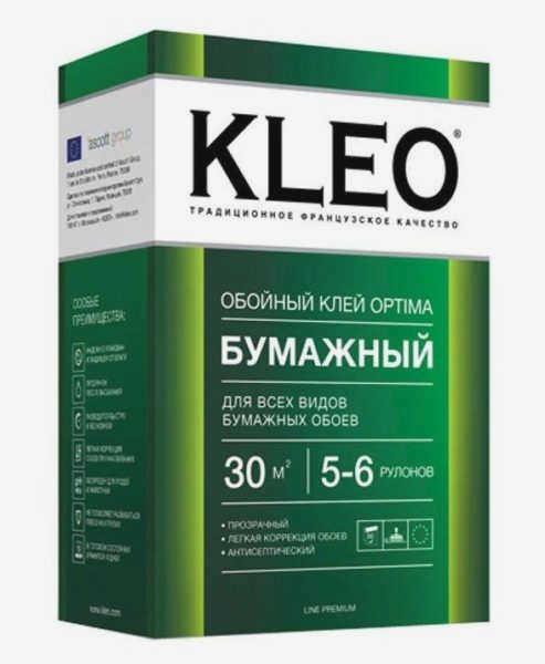 Клей Kleo-optima для бумажных обоев