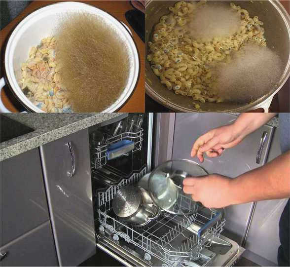 Отмыть плесень с посуды