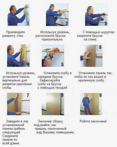 Инструкция по монтажу панелей ПВХ