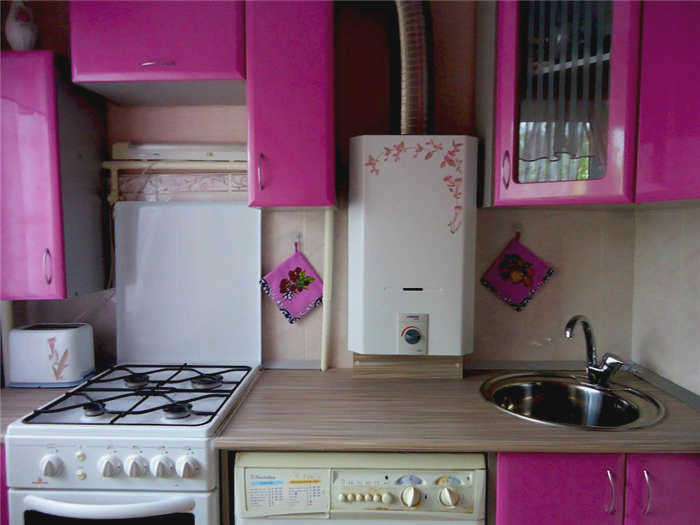 Кухня с газовым котлом