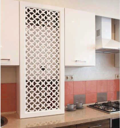 газовый котел в кухонном шкафу