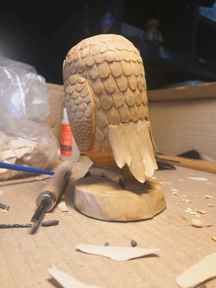 Поделка сова и диорама DIY, Дерево, Моделирование, Лонгпост, Поделки с процессом