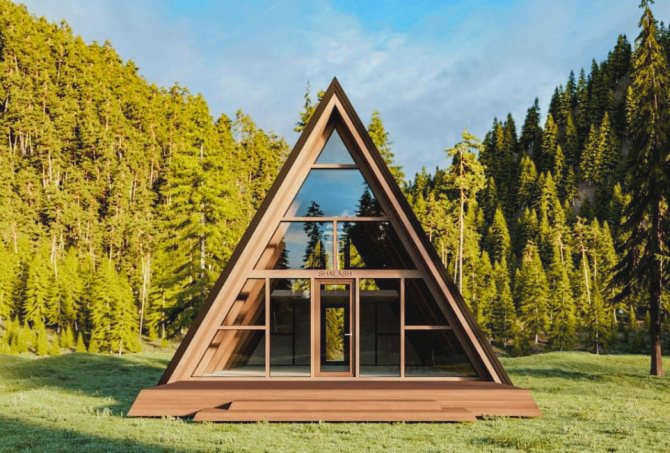 Коттедж (A-House): проекты, размеры, планировка, преимущества и недостатки | (75 фото)