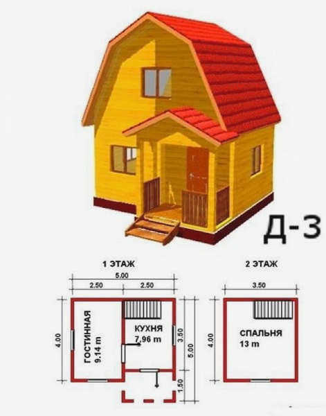проект двухэтажной дачи с дизайном