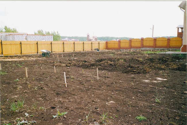 разметка кольями
