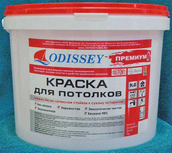 Минеральная водоэмульсионная краска для потолков 