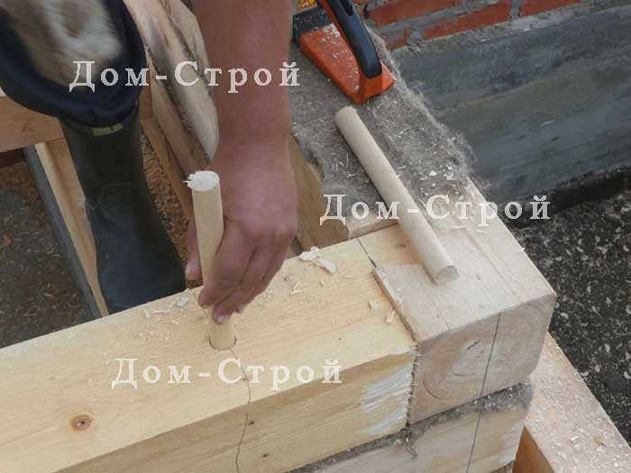 Установка нагелей