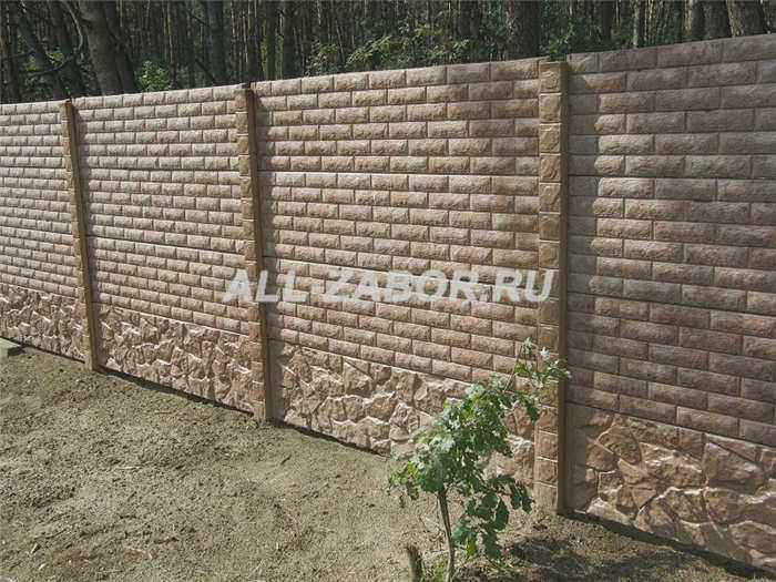 Бетонный сегментный забор