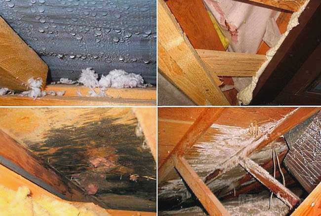 ухудшение состояния из-за длительного воздействия влаги