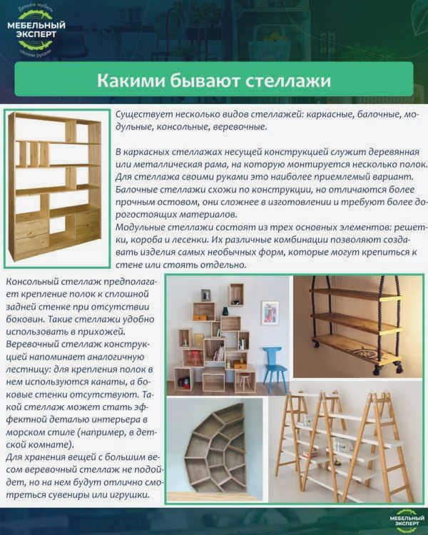 Из чего сделаны стеллажи